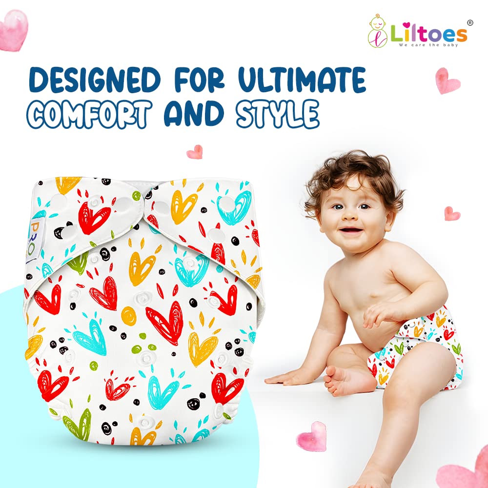 Pro Cloth Diaper (Star Blue & Heart)