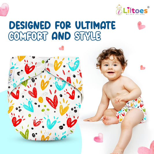 Pro Cloth Diaper (Star Blue & Heart)