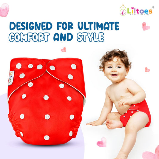 Pro Cloth Diaper (Red & Purple)