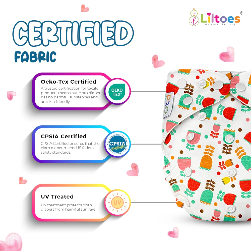 Pro Cloth Diaper (Rose Flower)