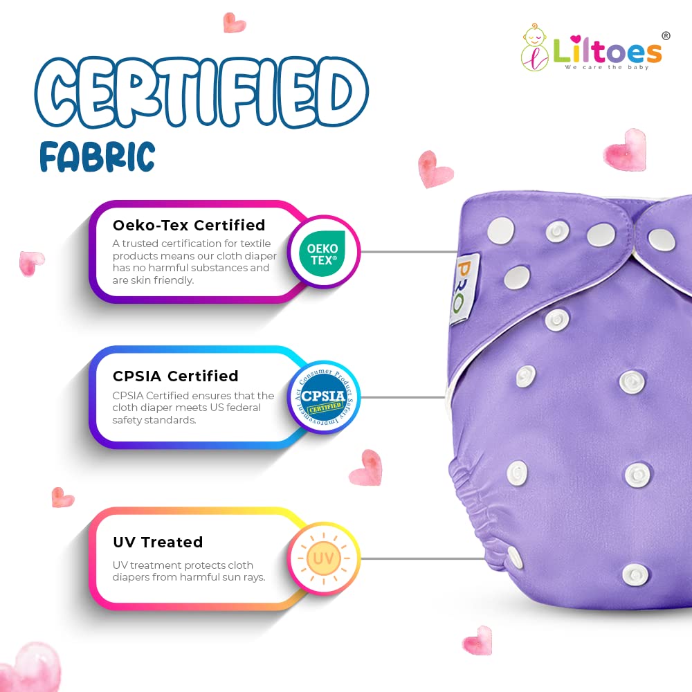 Pro Cloth Diaper (Red & Purple)