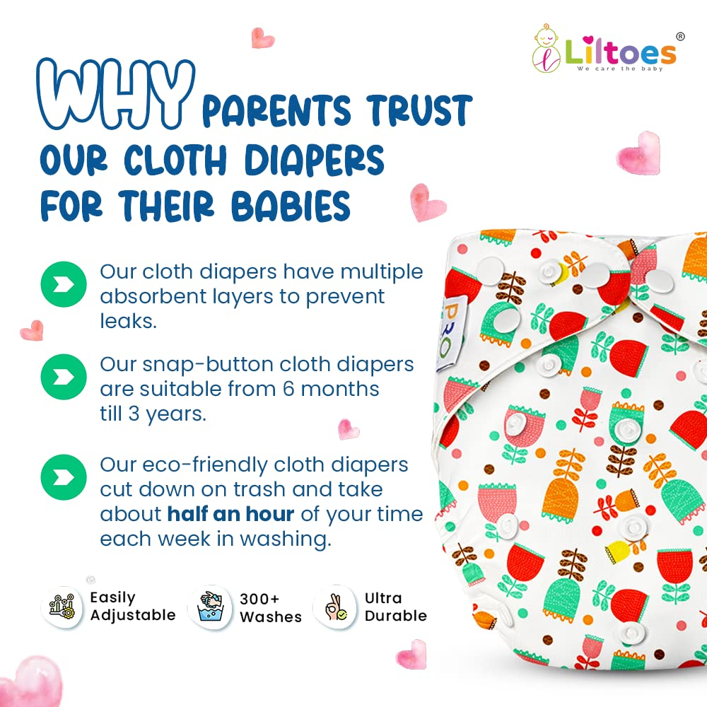 Pro Cloth Diaper (Rose Flower)