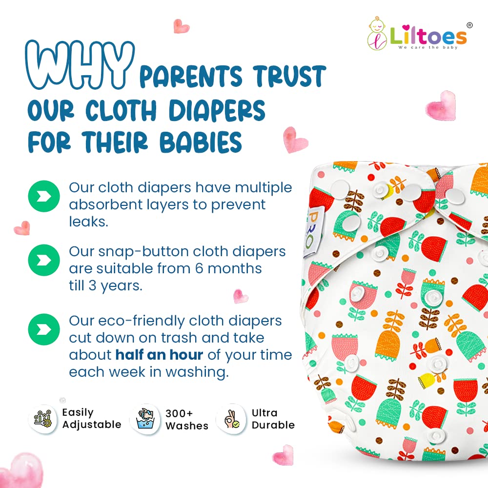 Pro Cloth Diaper (Rose Flower & Cloud)