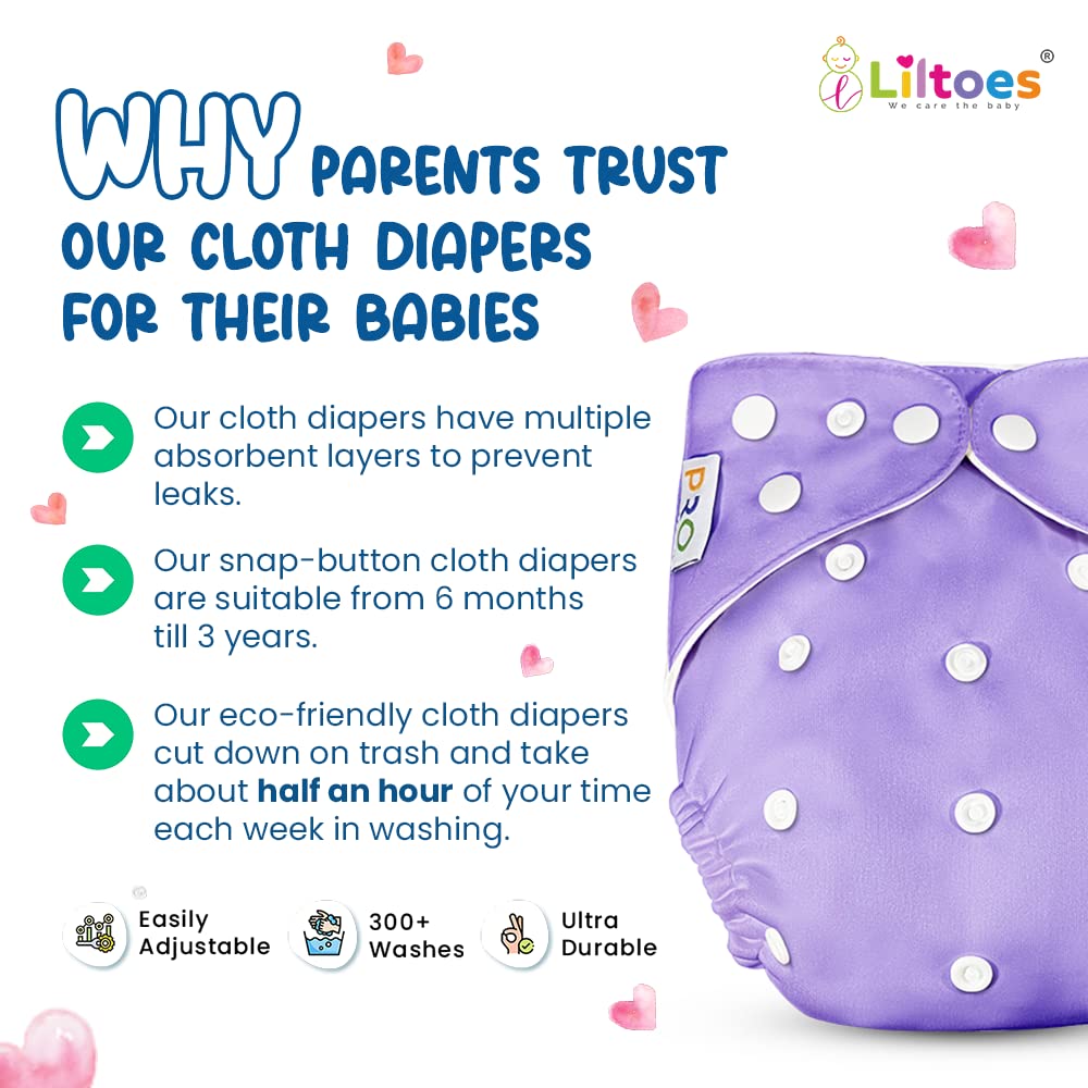Pro Cloth Diaper (Red & Purple)