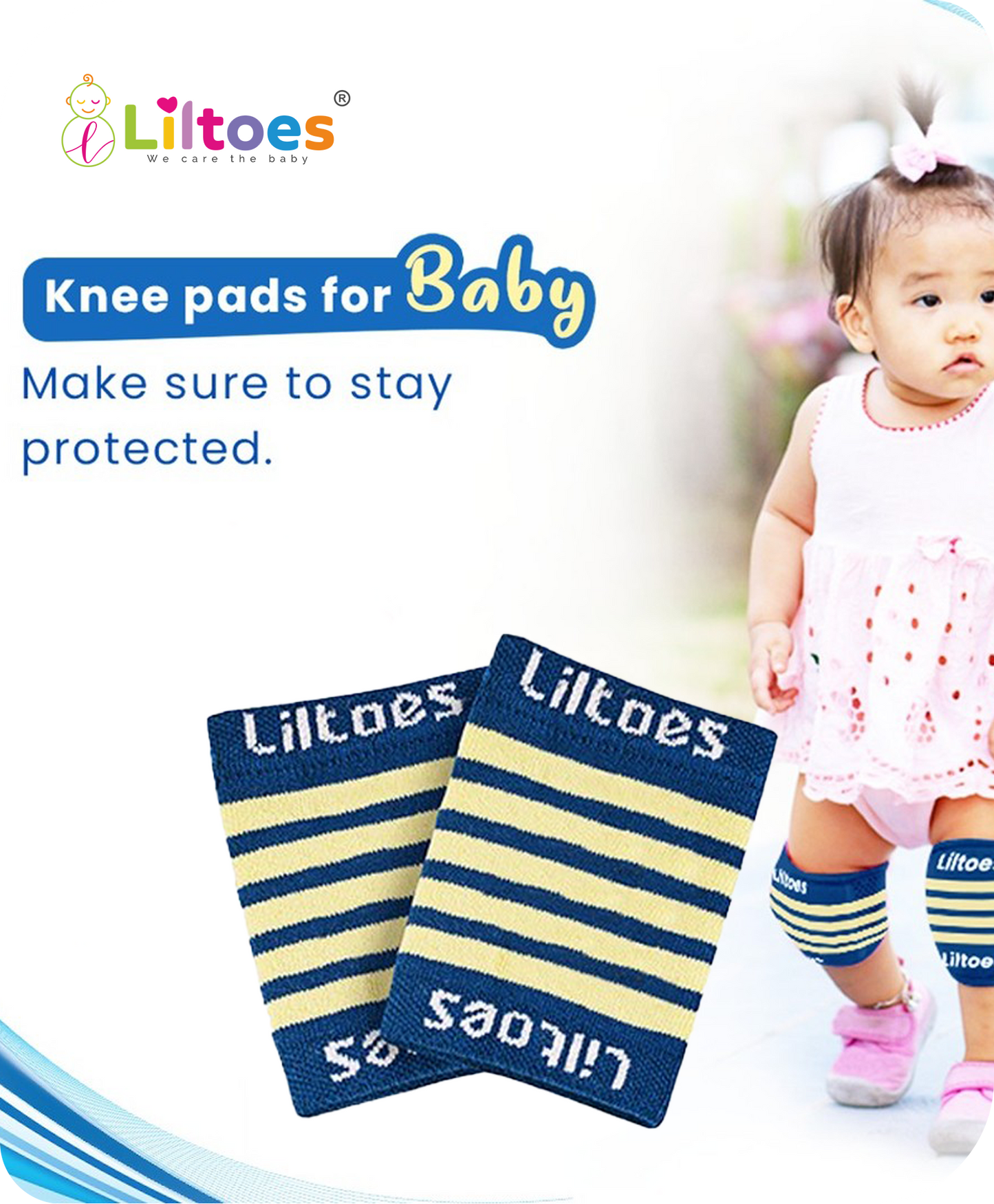 Baby Head Protector (Royal Blue) With Kneepad