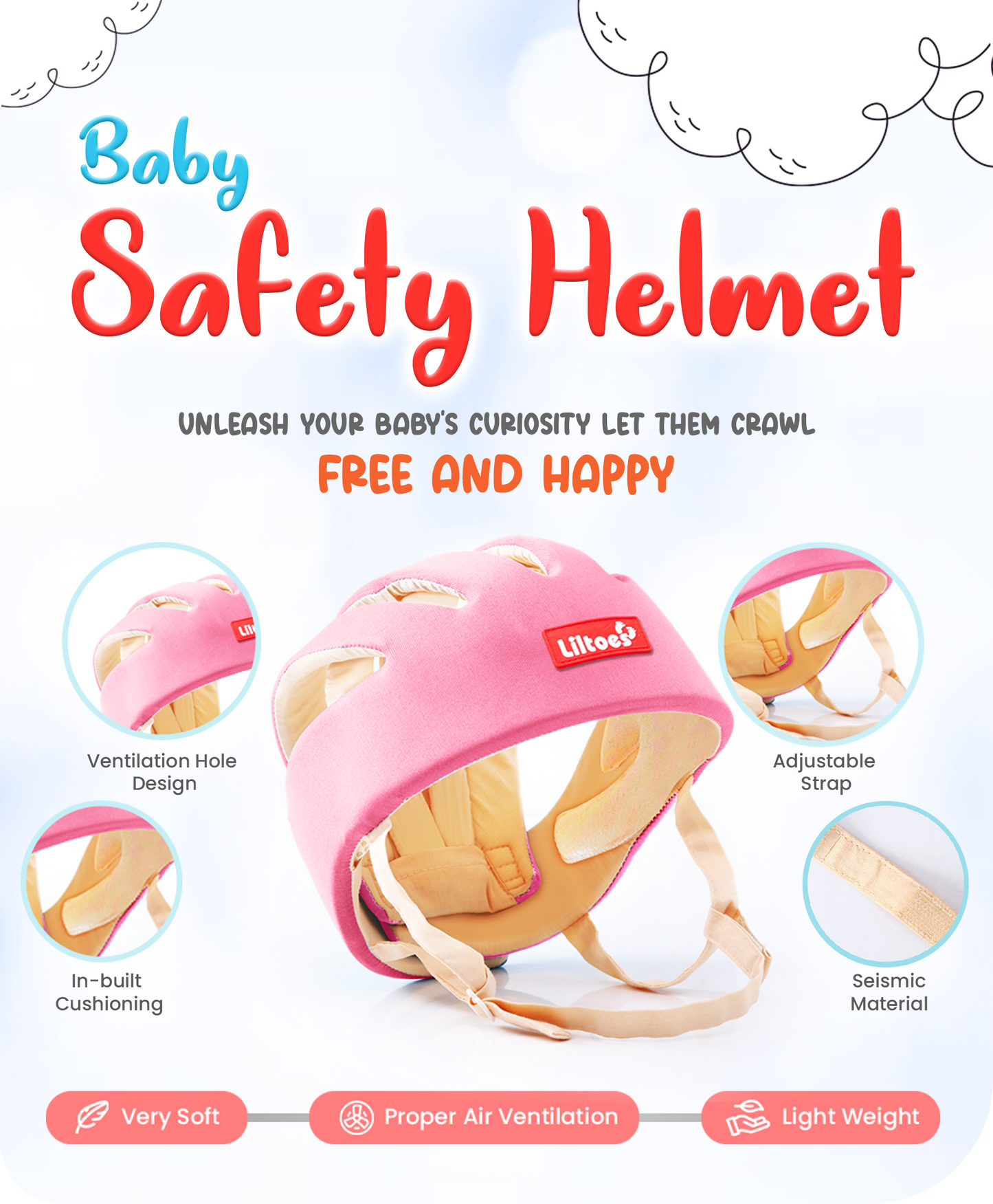 Baby Head Protector (Pink)