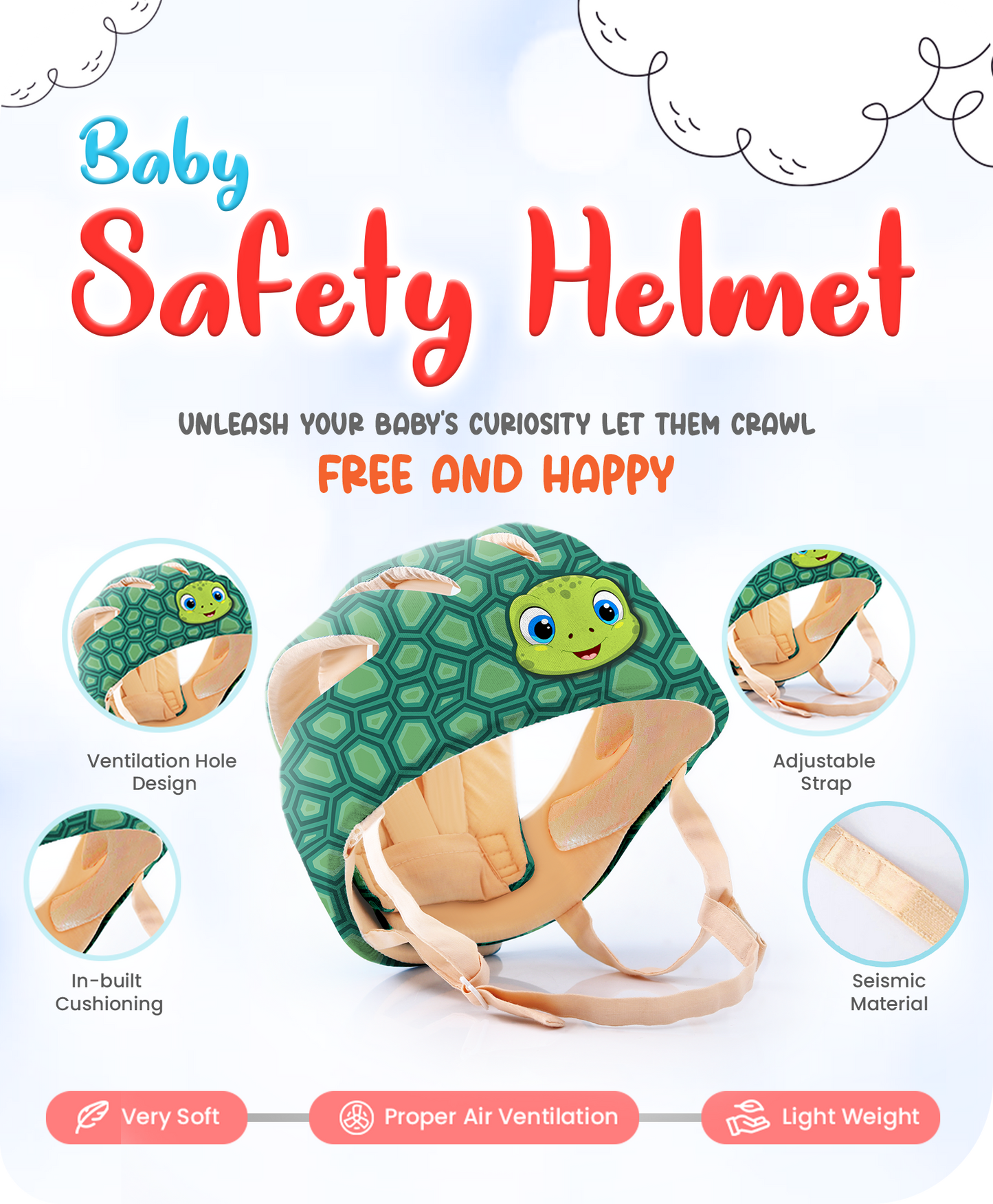 Baby Head Protector (Yertle)
