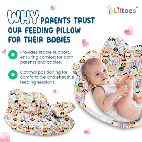 Baby Feeding Pillow (Doodle Face - PACK OF 3)