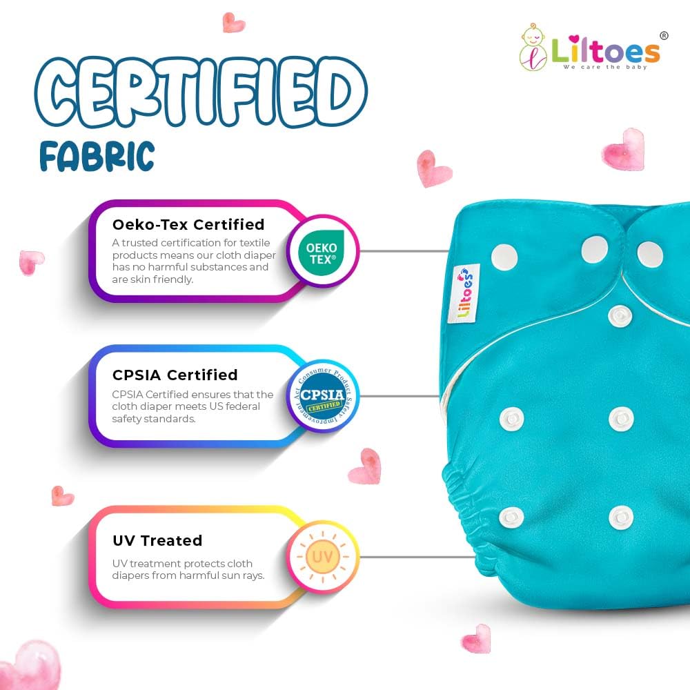 Baby Cloth Diaper (Pack Of 4-No Inserts Included)
