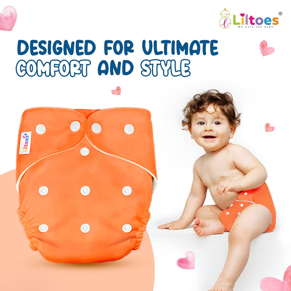 Cloth Diapers (Pack of 4+4 - Assorted Colours)