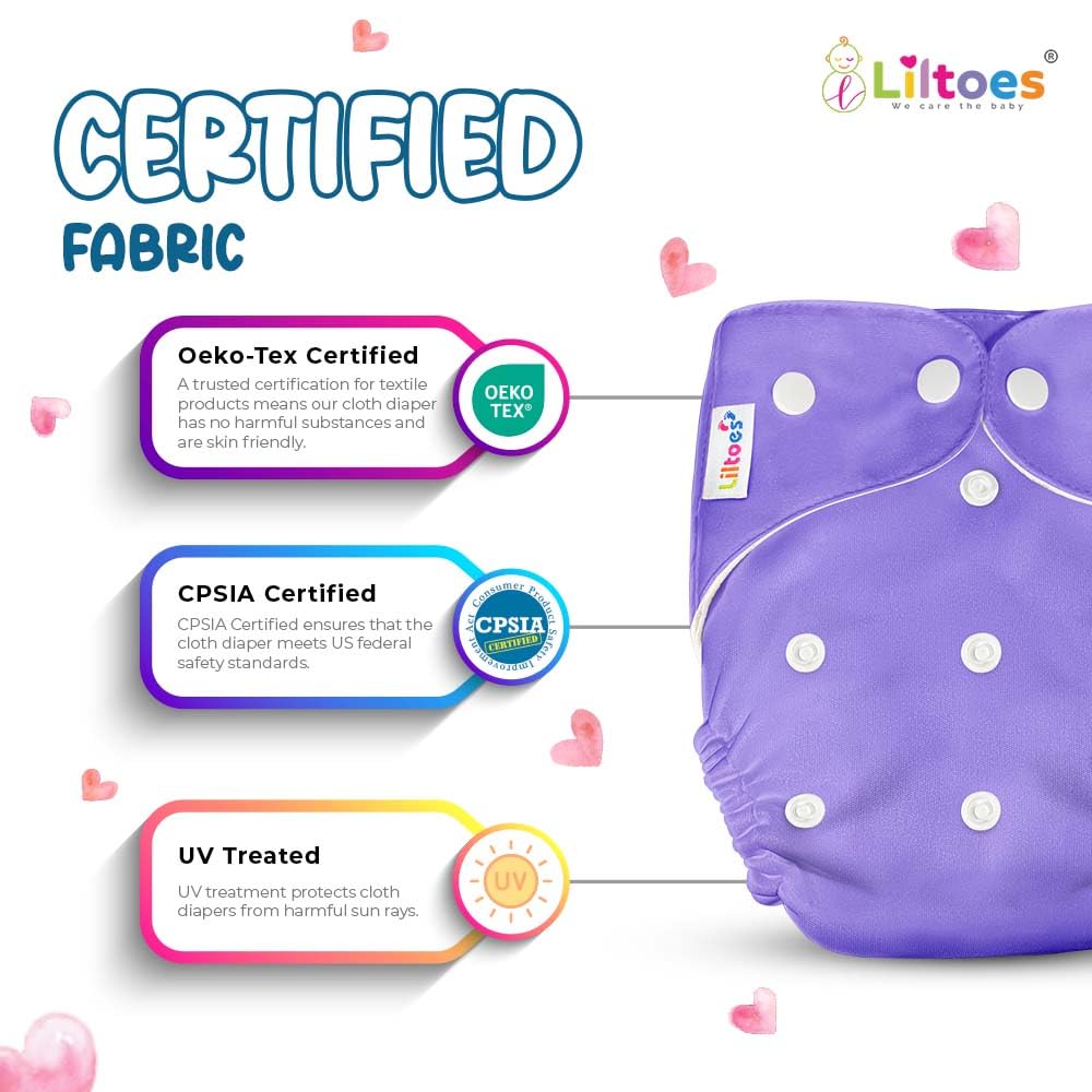Cloth Diapers (Pack of 4+4 - Assorted Colours)