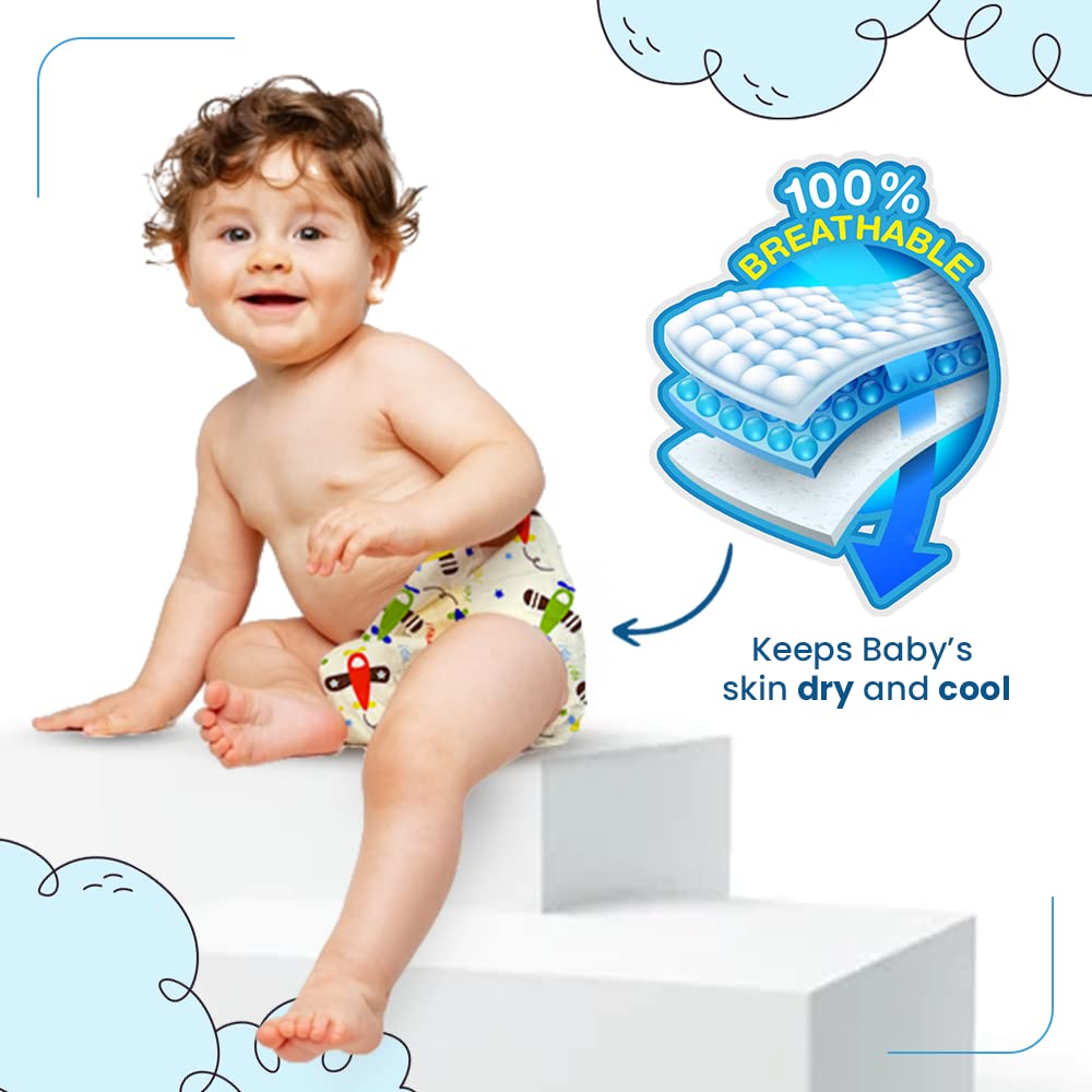 Cloth Diapers (Pack of 2 diapers+ 2 inserts)