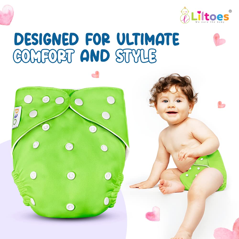 Cloth Diaper (BLUE-STAR, HEART & GREEN)