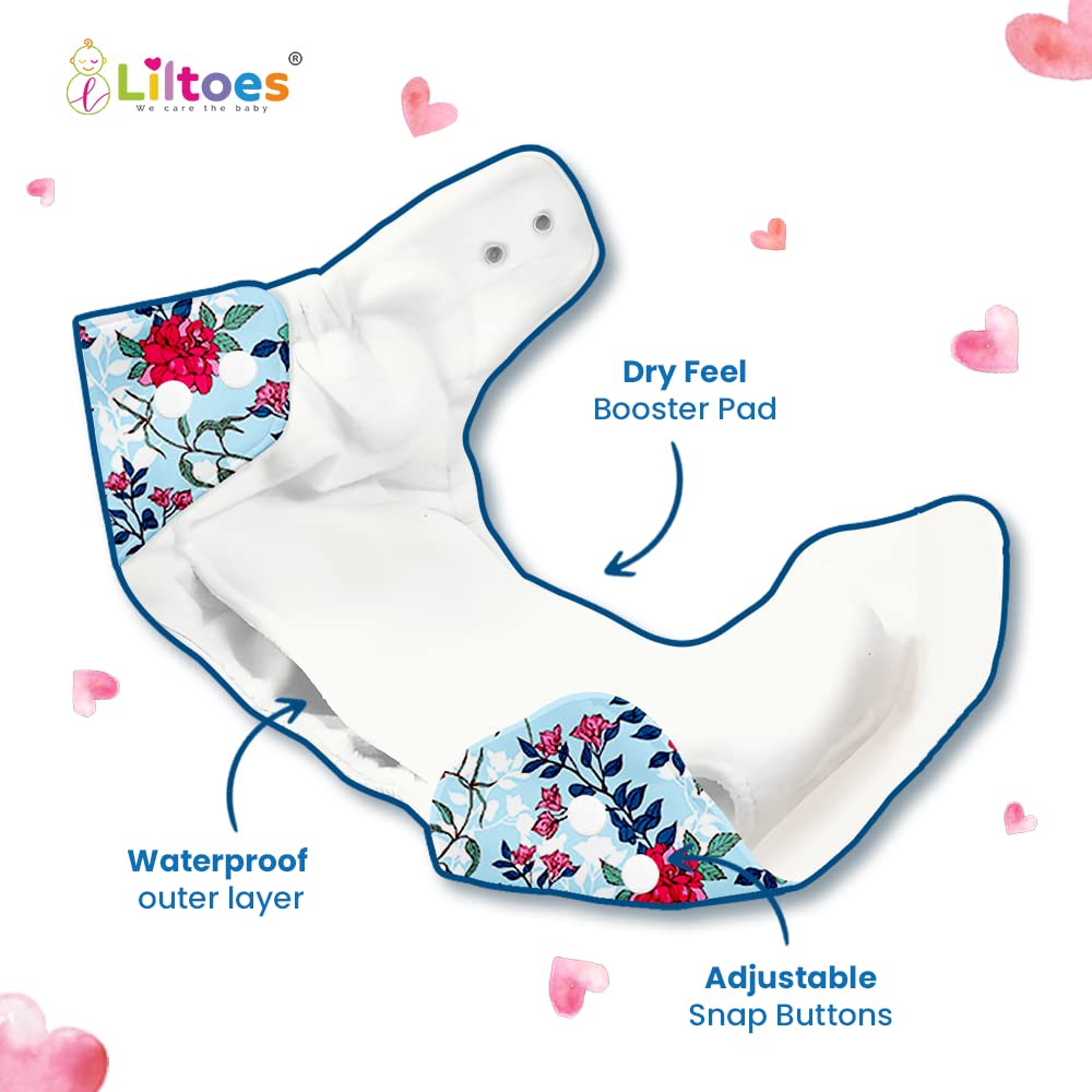 Cloth Diaper (FLOWER, SQUARE & ORANGE)