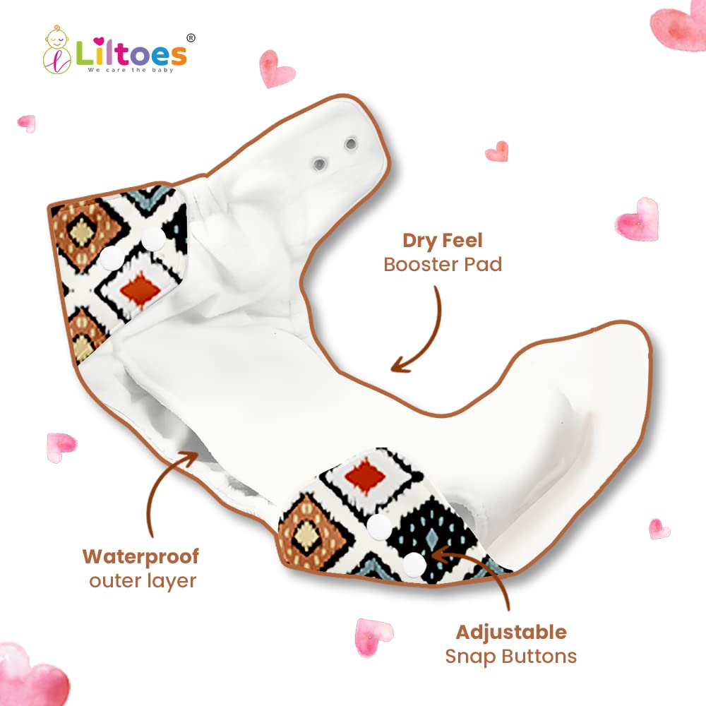 Cloth Diaper (CLOUD, ROSE-FLOWER & YELLOW)