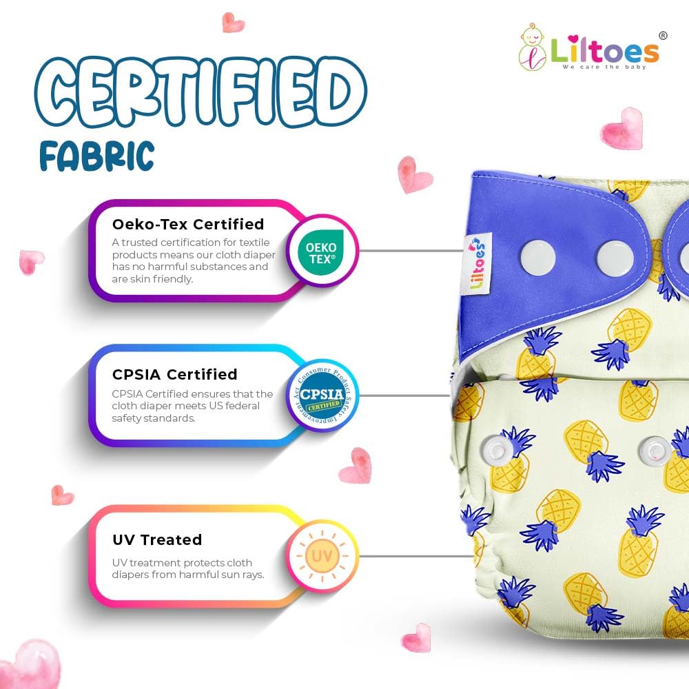 Cloth Diaper (Ice Polar & Hawaiian Pineapple)