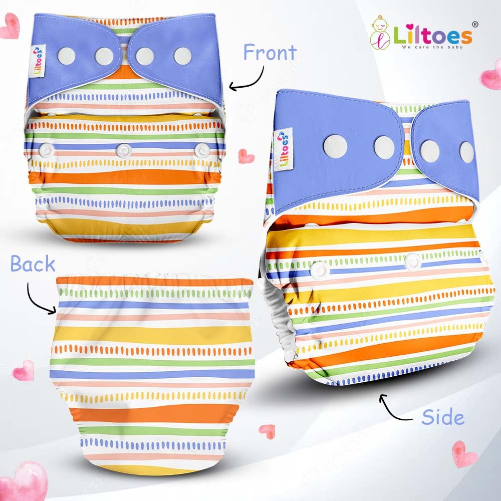 Cloth Diaper (Jazzy Lines & Nerdy Sheep)