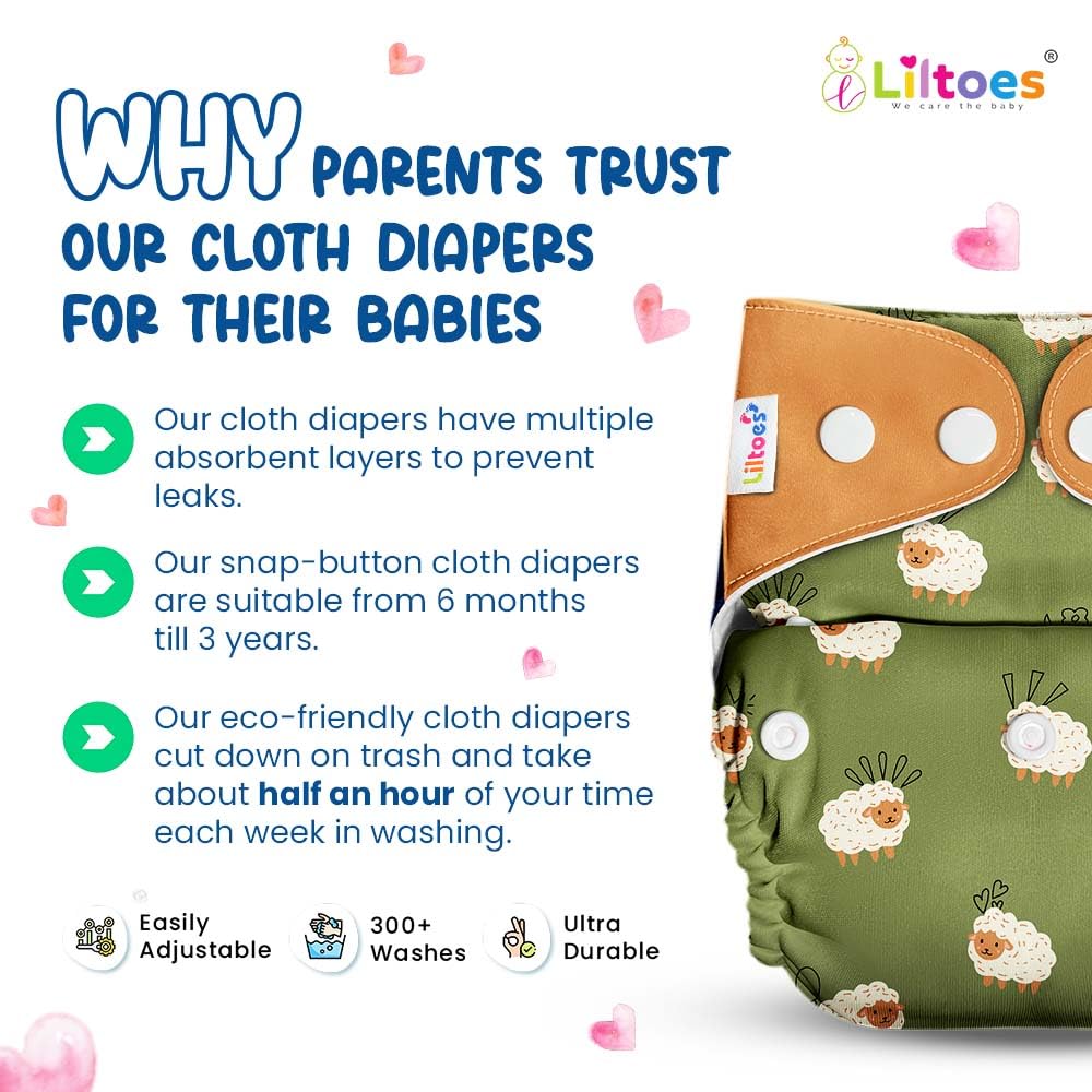 Cloth Diaper (Jazzy Lines & Nerdy Sheep)