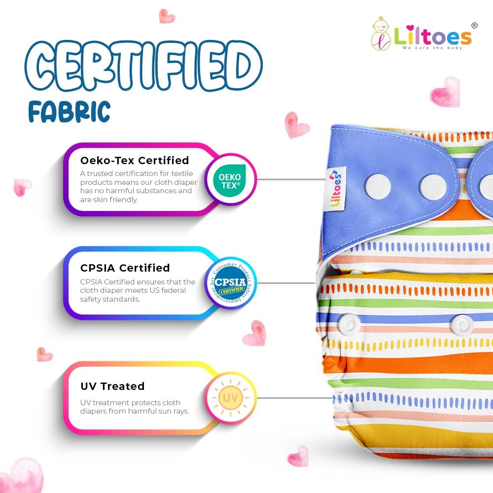 Cloth Diaper (Jazzy Lines & Nerdy Sheep)