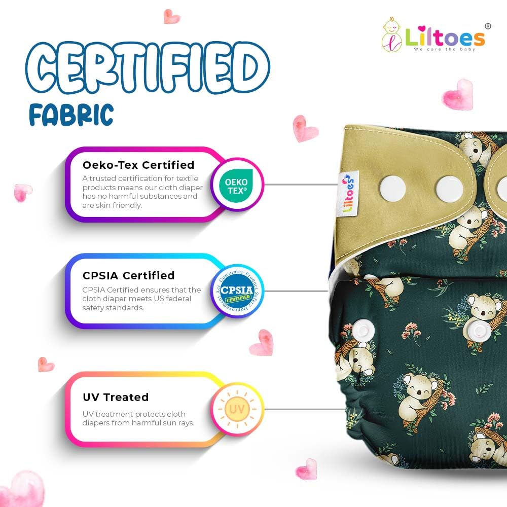 Cloth Diaper (Dozing Koala & Maze Green)