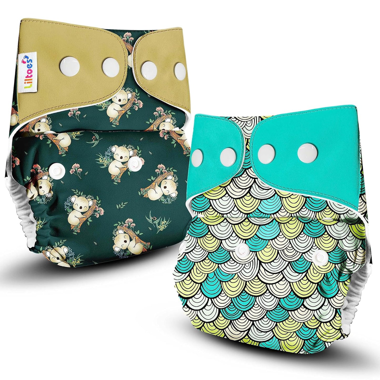 Cloth Diaper (Dozing Koala & Maze Green)