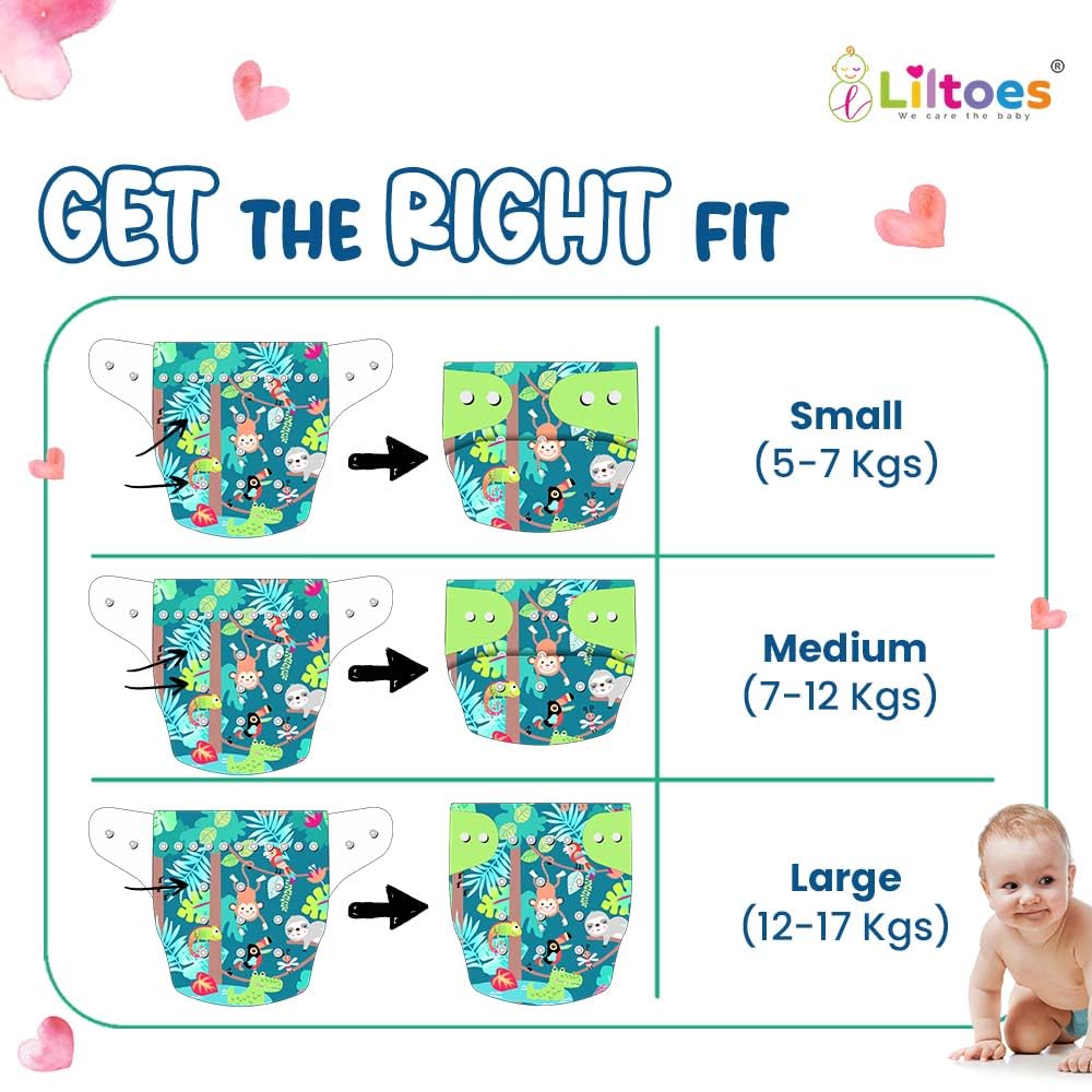 Cloth Diaper (Jungle Safari, Little Mermaid & Nerdy Sheep)