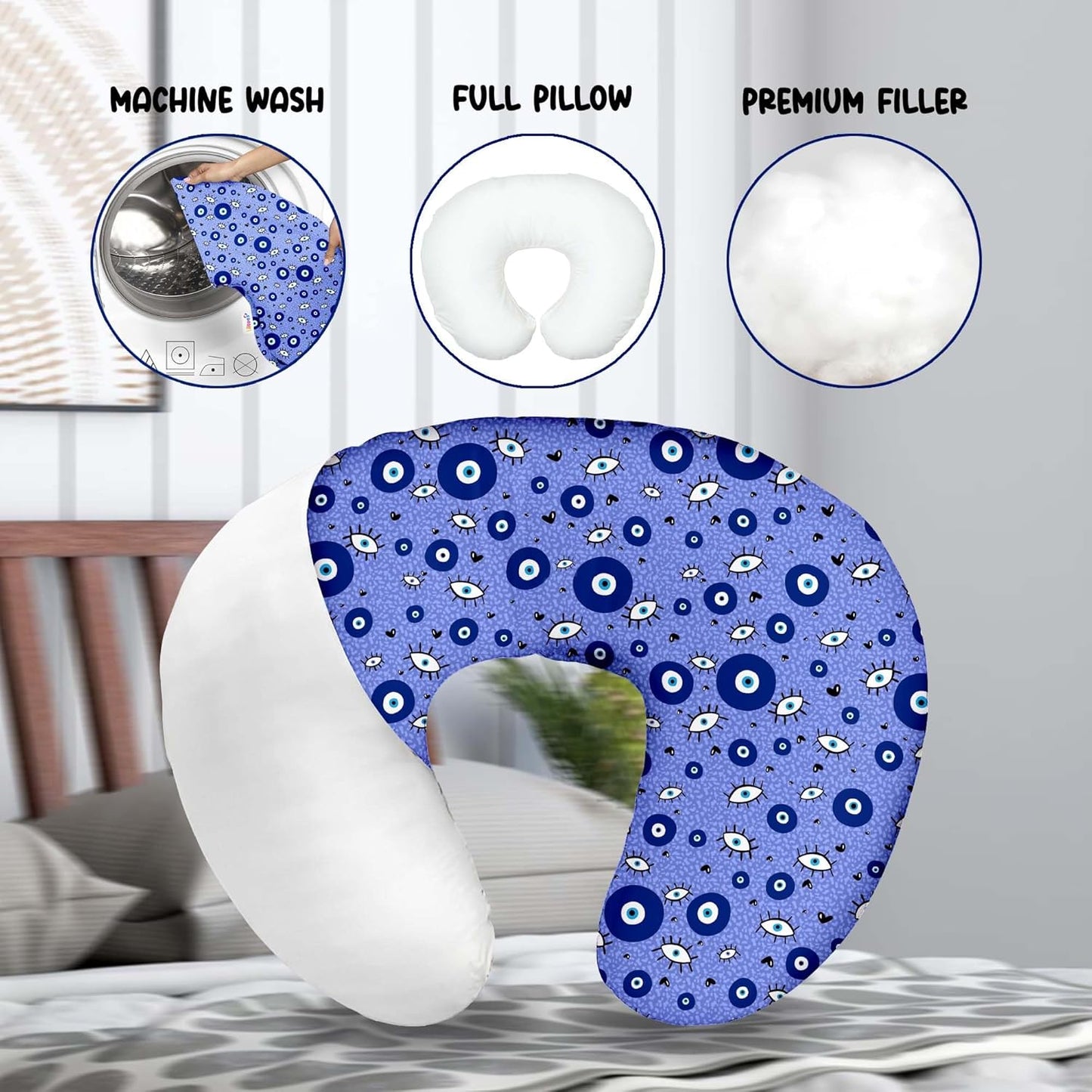 Baby Feeding Pillow (Nazar Battu - PACK OF 1)
