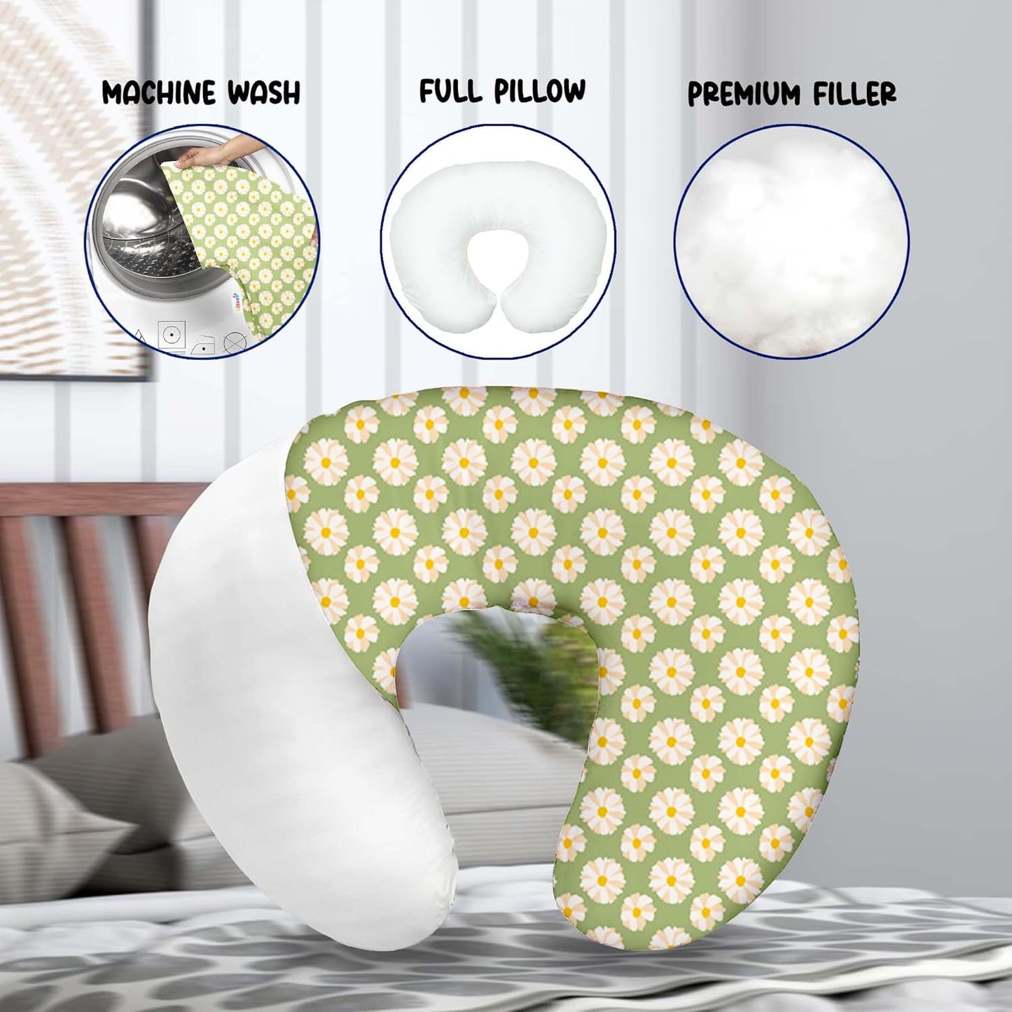 Baby Feeding Pillow (Gardenia - PACK OF 1)