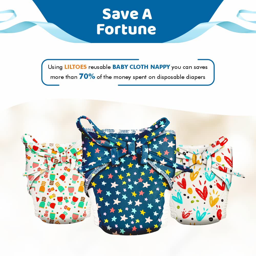 CLOTH NAPPY PACK OF 3 (DONUT, UNICORN & PINK)