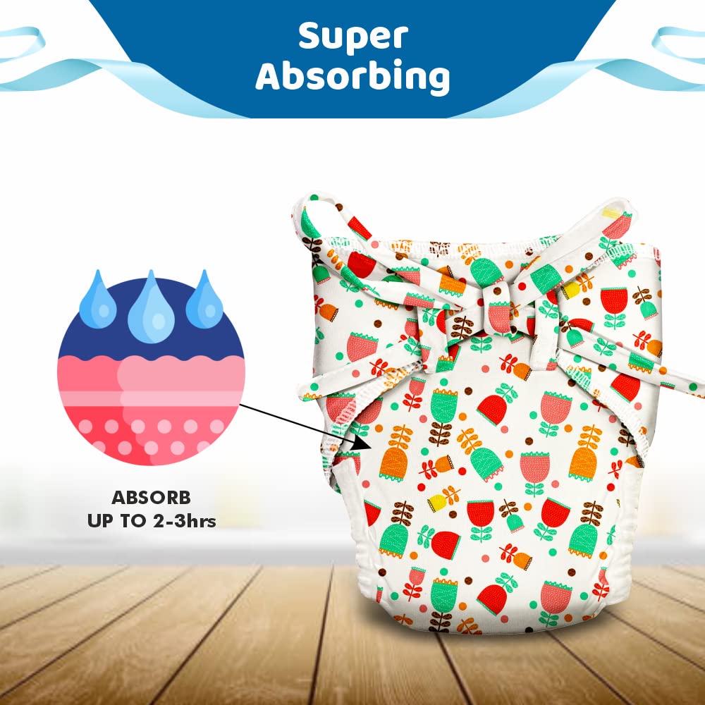 CLOTH NAPPY PACK OF 3 (HEART, AQUARE & ORANGE)