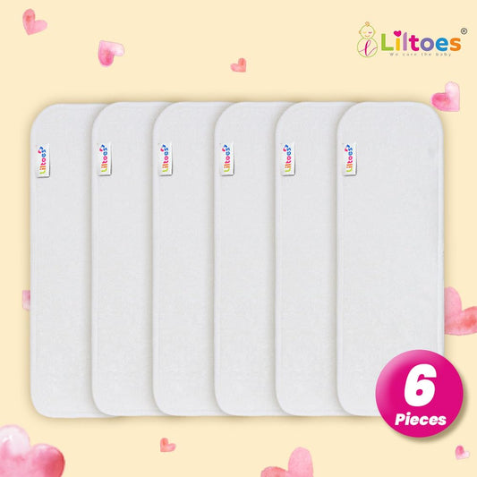 Booster Pads for Cloth Diaper (White) Pack Of 6
