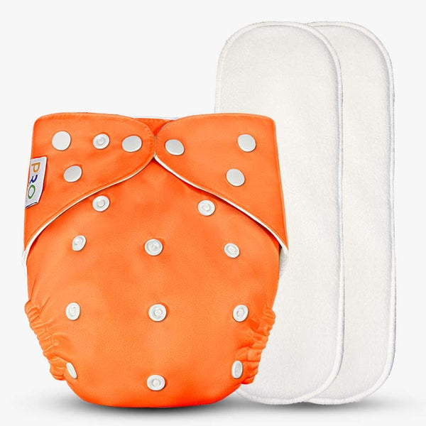 Pro Reuseable Cloth Diaper Orange