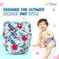 Pro Reuseable Cloth Diaper Flower Printed