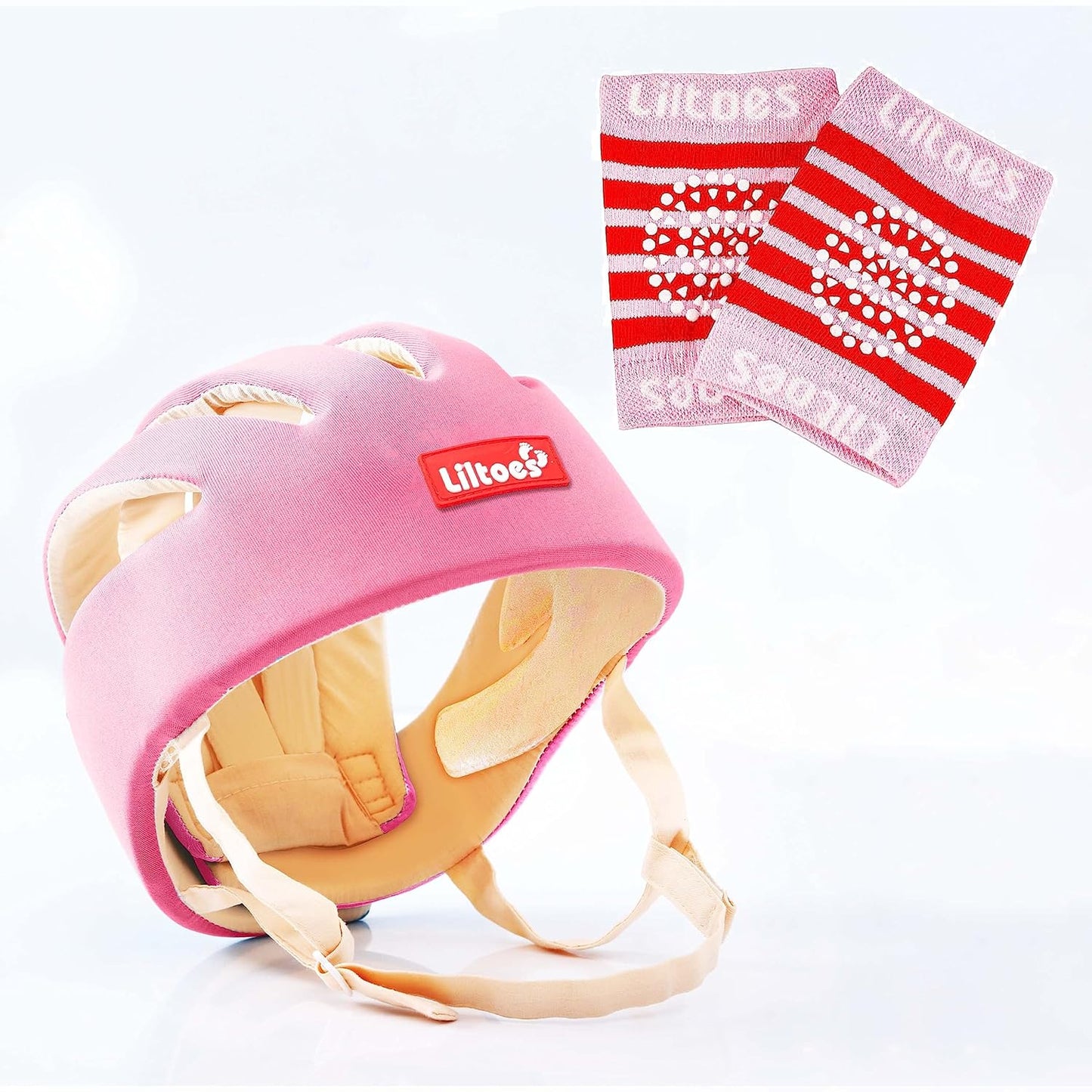 Baby Head Protector (Pink) With Kneepad