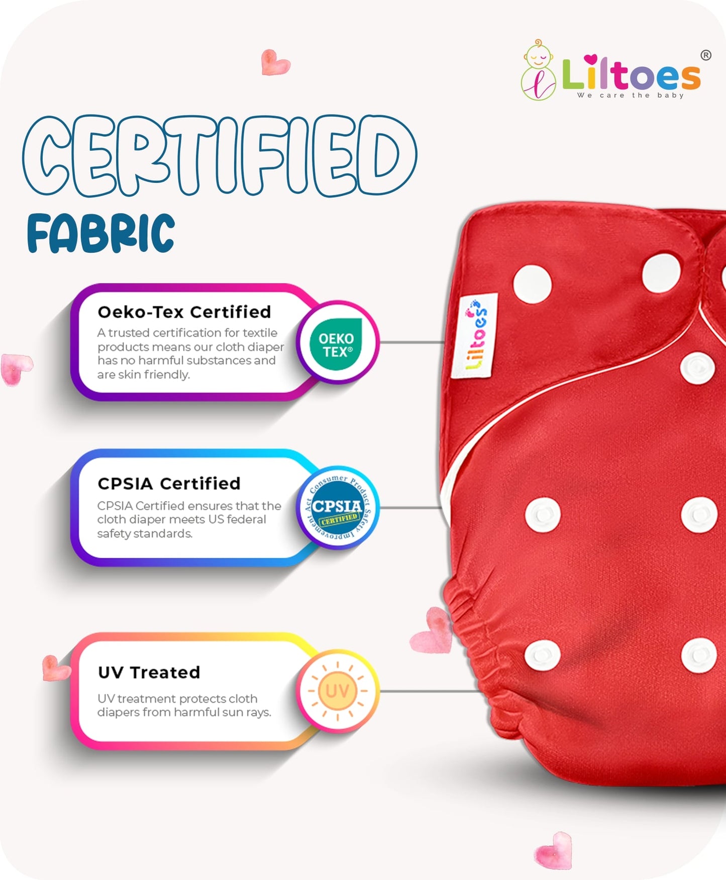 Pro Cloth Diaper (Red And Green) With Dry Sheet