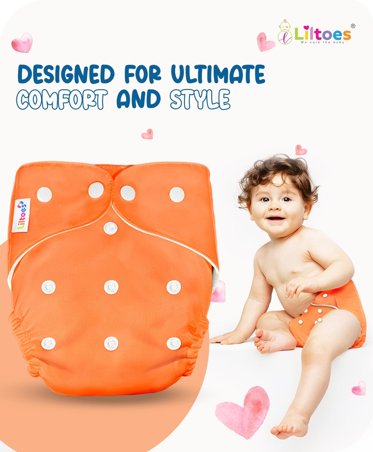 Multicolour Cloth Diaper With Inserts (Pack Of 7)