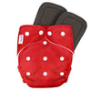 Cloth Diapers (Red) With Black insert