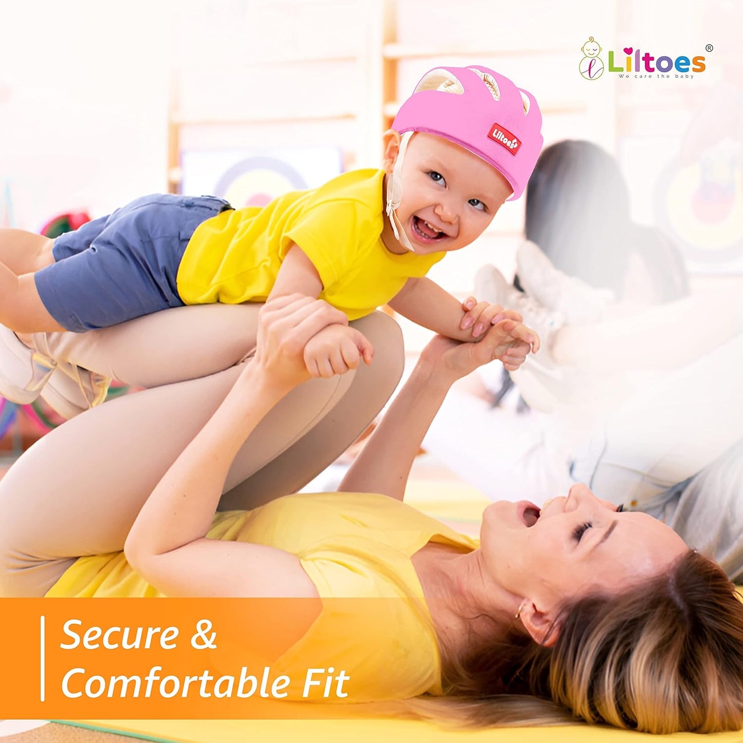 Baby Head Protector (Pink) With Kneepad