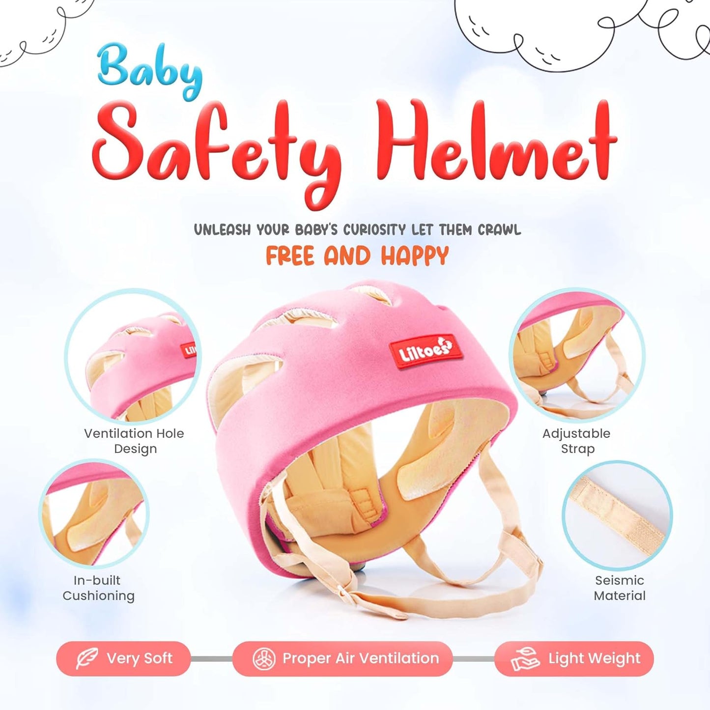 Baby Head Protector (Pink) & Corner Guard