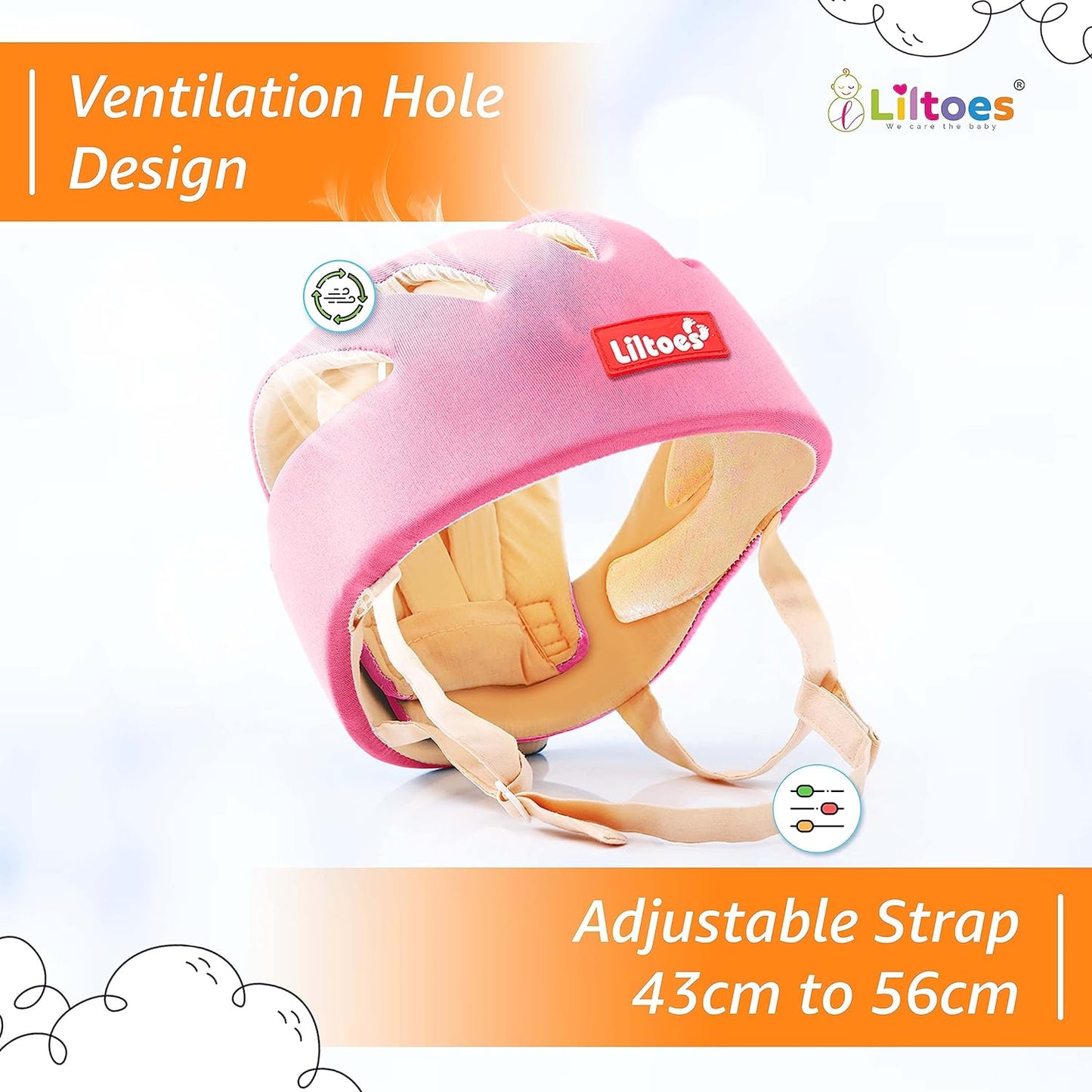 Baby Head Protector (Pink) With Kneepad