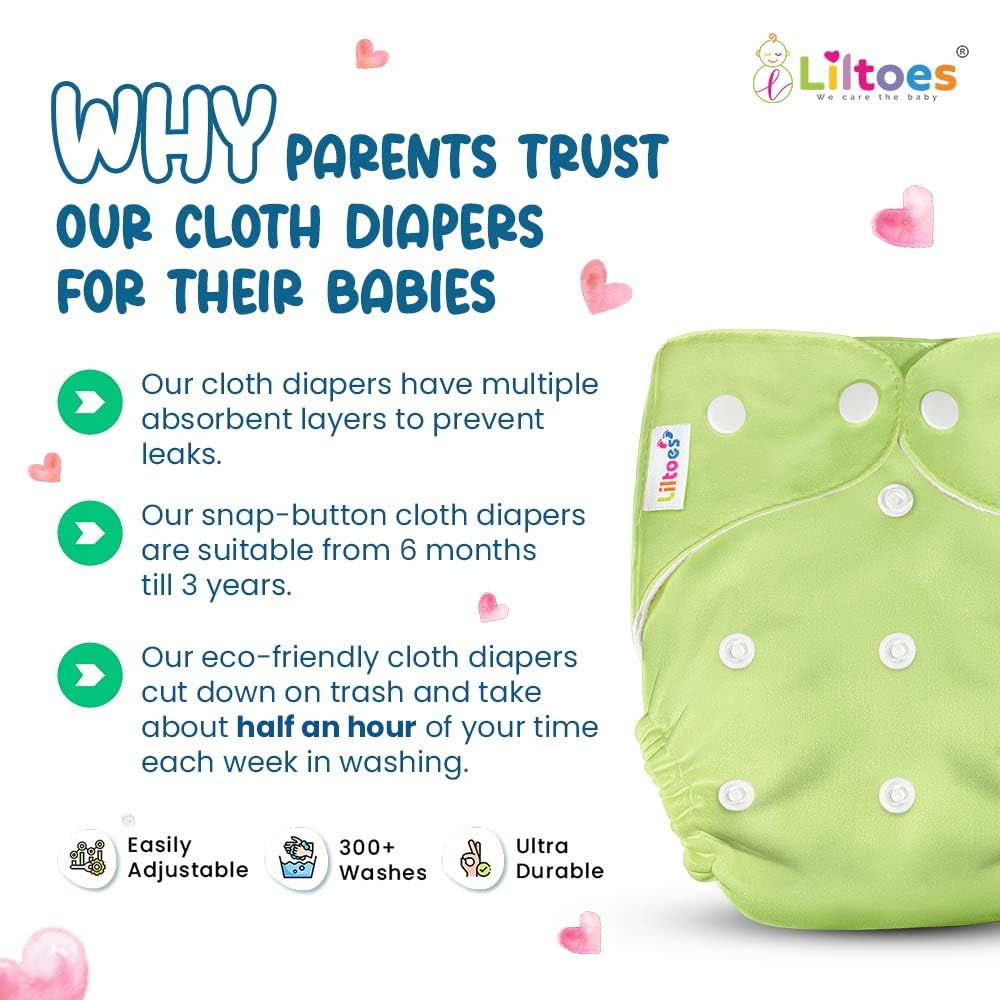 Baby Cloth Diaper (Pack of 2+2) with Small Dry Sheet