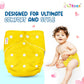 Cloth Diapers (Yellow) With Black insert