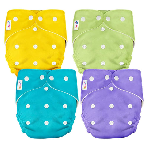 Diaper For New Born Baby (Pack Of 4-No Inserts Included)