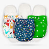 Cloth Diaper (BLUE-STAR, HEART & GREEN)