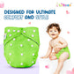 Cloth Diaper (BLUE-STAR, HEART & GREEN)