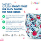 Cloth Diaper (FLOWER, SQUARE & ORANGE)