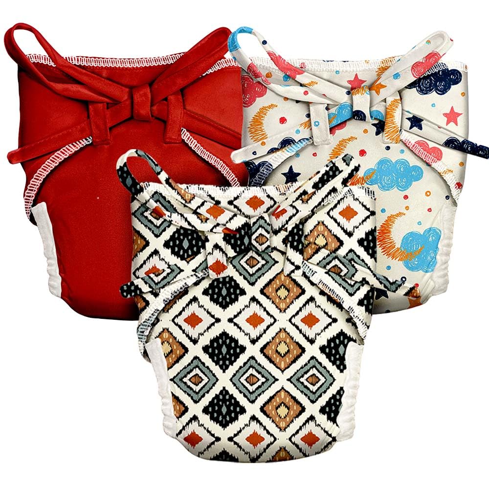 CLOTH NAPPY PACK OF 3 (CLOUD, SQUARE & RED)